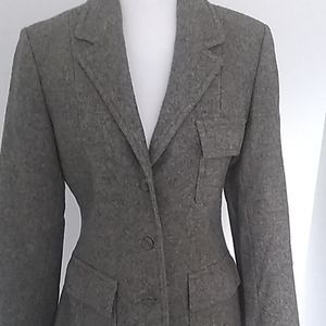 100% Wool Heather Gray Blazer